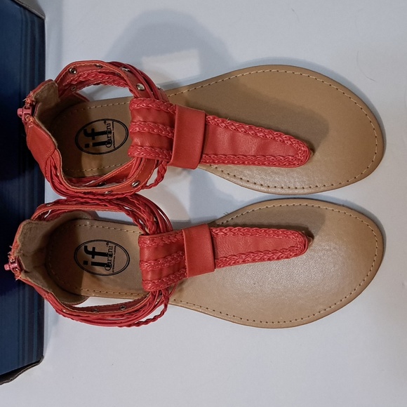 New Women's if Carrini Thong Sandals Coral color Sz 7.5 - Picture 2 of 8